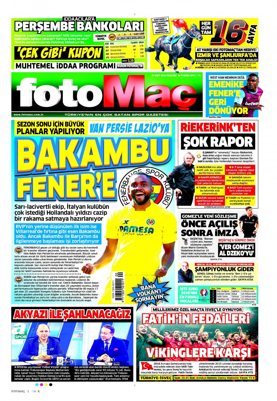 24 Mart 2016 gazete manşetleri - 535