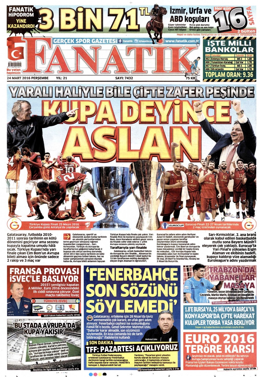 24 Mart 2016 gazete manşetleri - 718