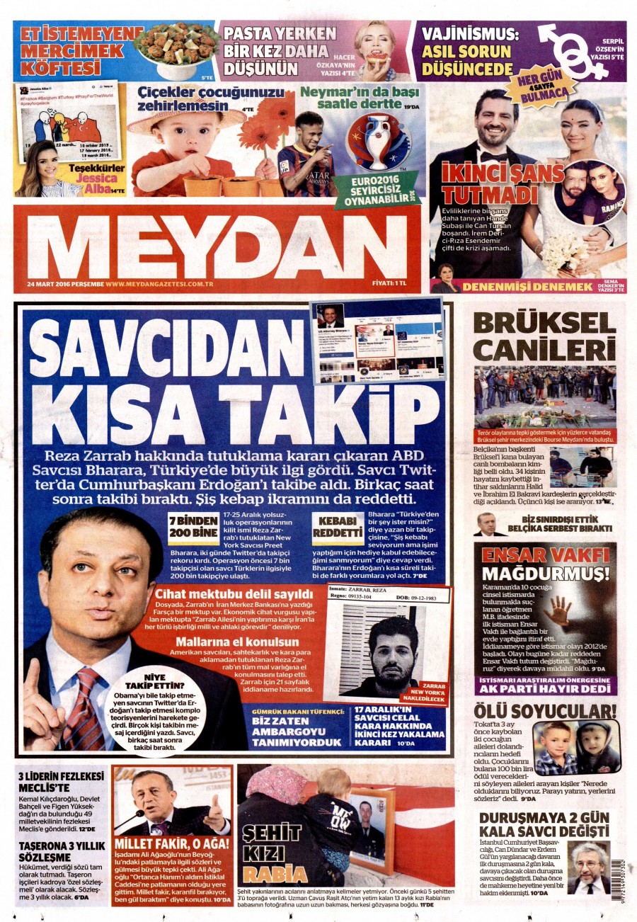 24 Mart 2016 gazete manşetleri - 793