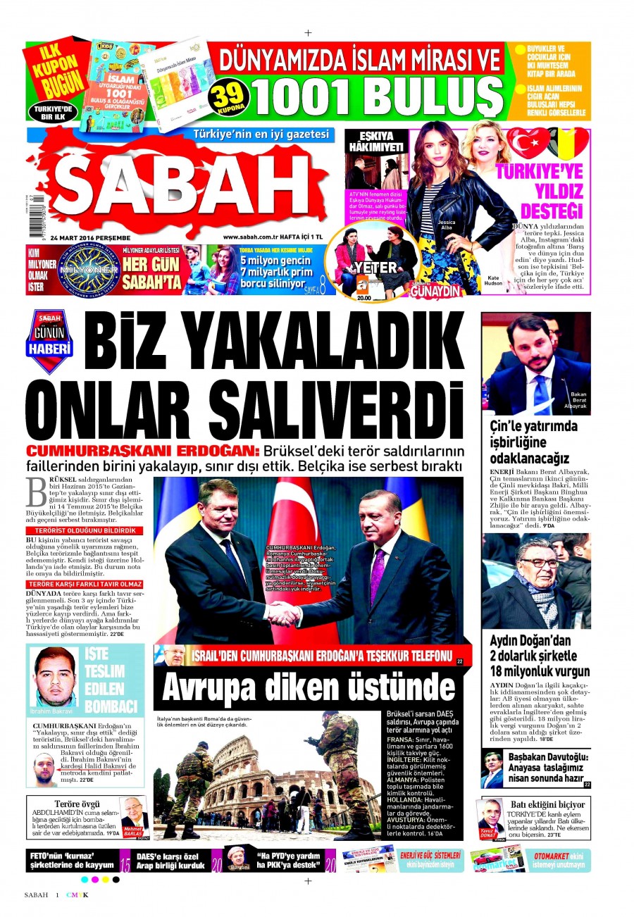 24 Mart 2016 gazete manşetleri - 664
