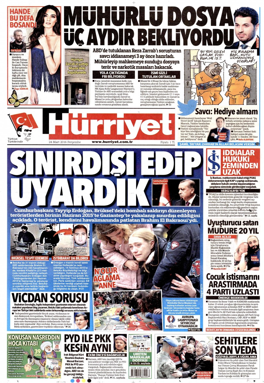24 Mart 2016 gazete manşetleri - 658