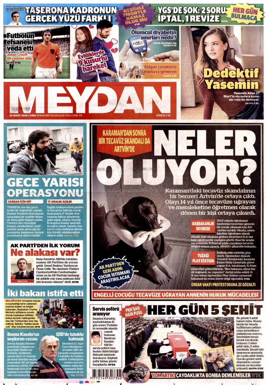 25 Mart 2016 gazete manşetleri - 607