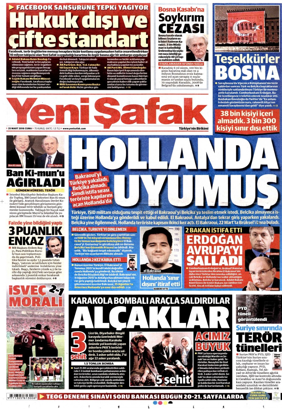 25 Mart 2016 gazete manşetleri - 827