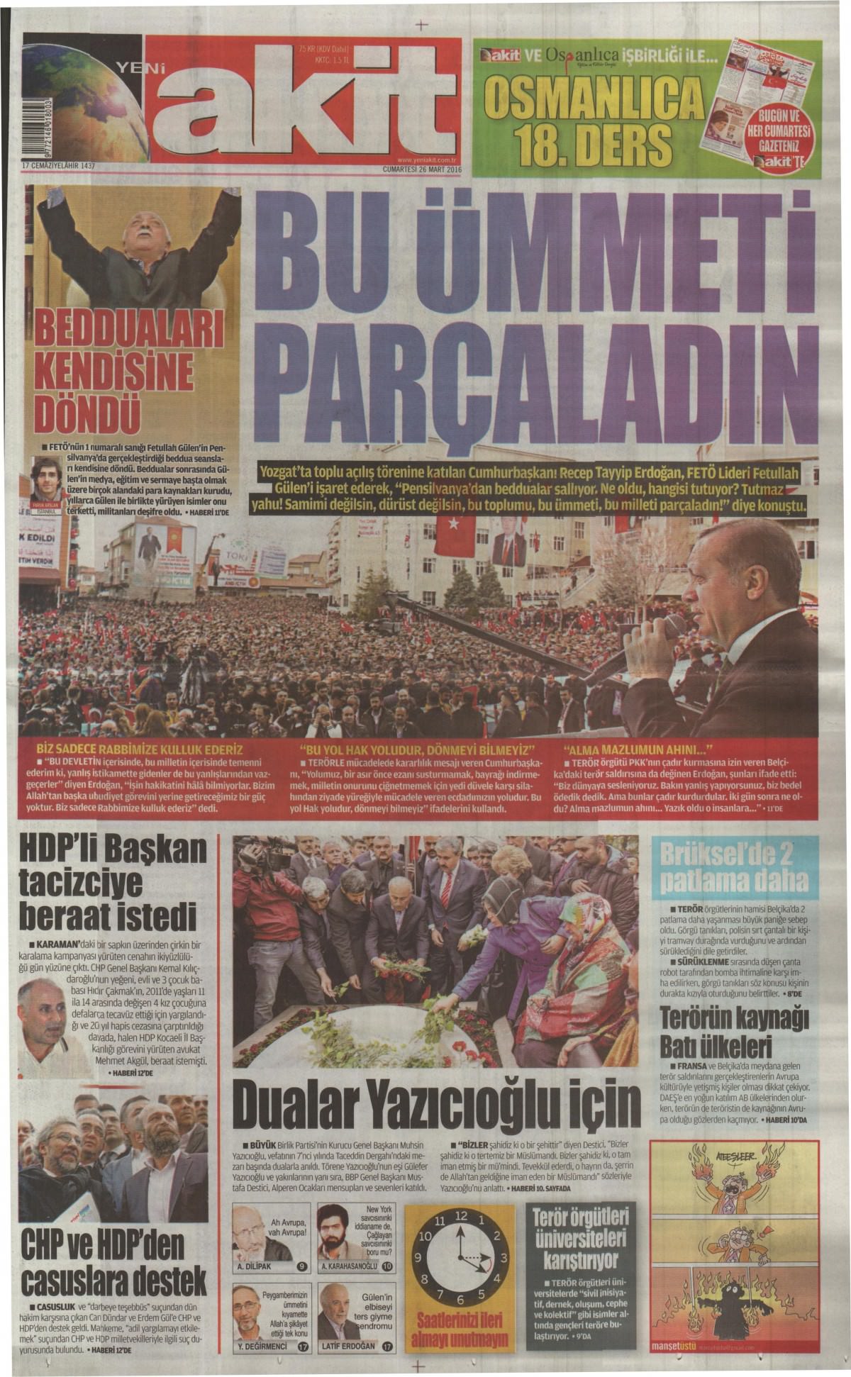 Gazeteler bugün ne yazdı? - 858