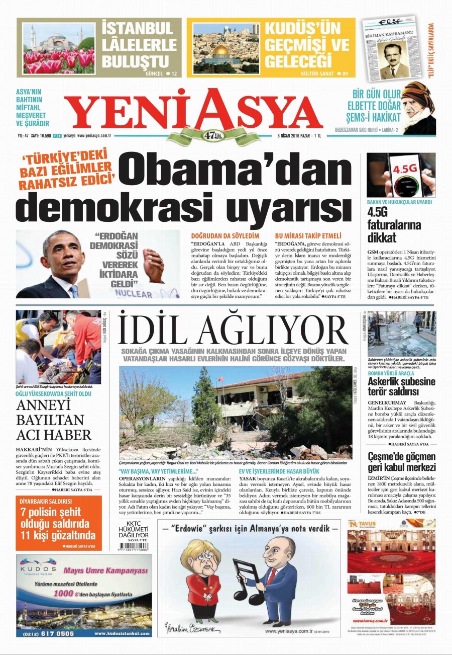 3 Nisan 2016 gazete manşetleri - 596