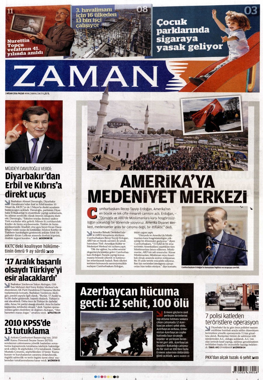3 Nisan 2016 gazete manşetleri - 867