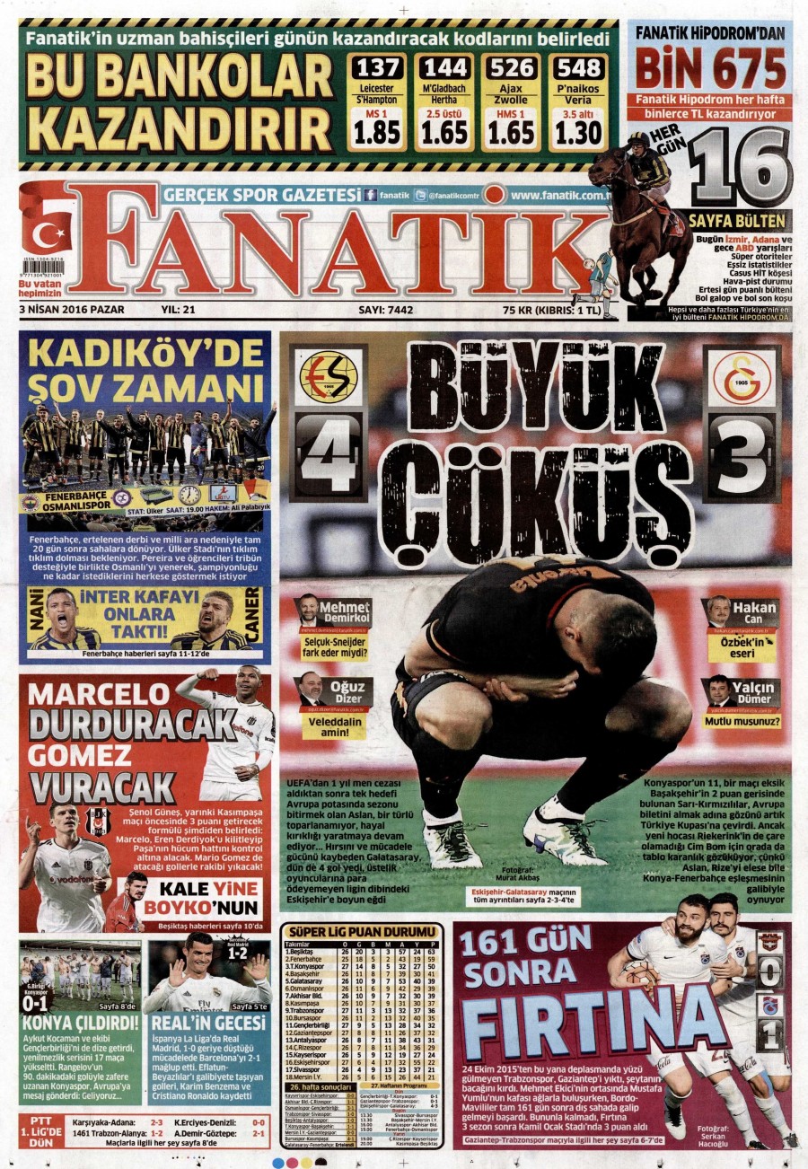 3 Nisan 2016 gazete manşetleri - 788