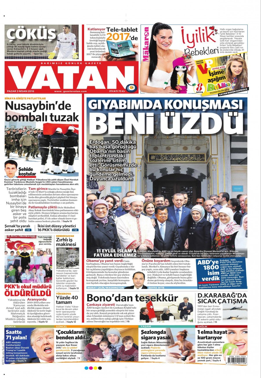 3 Nisan 2016 gazete manşetleri - 683