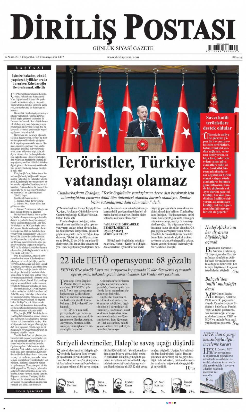 Gazeteler bugün ne yazdı? - 615