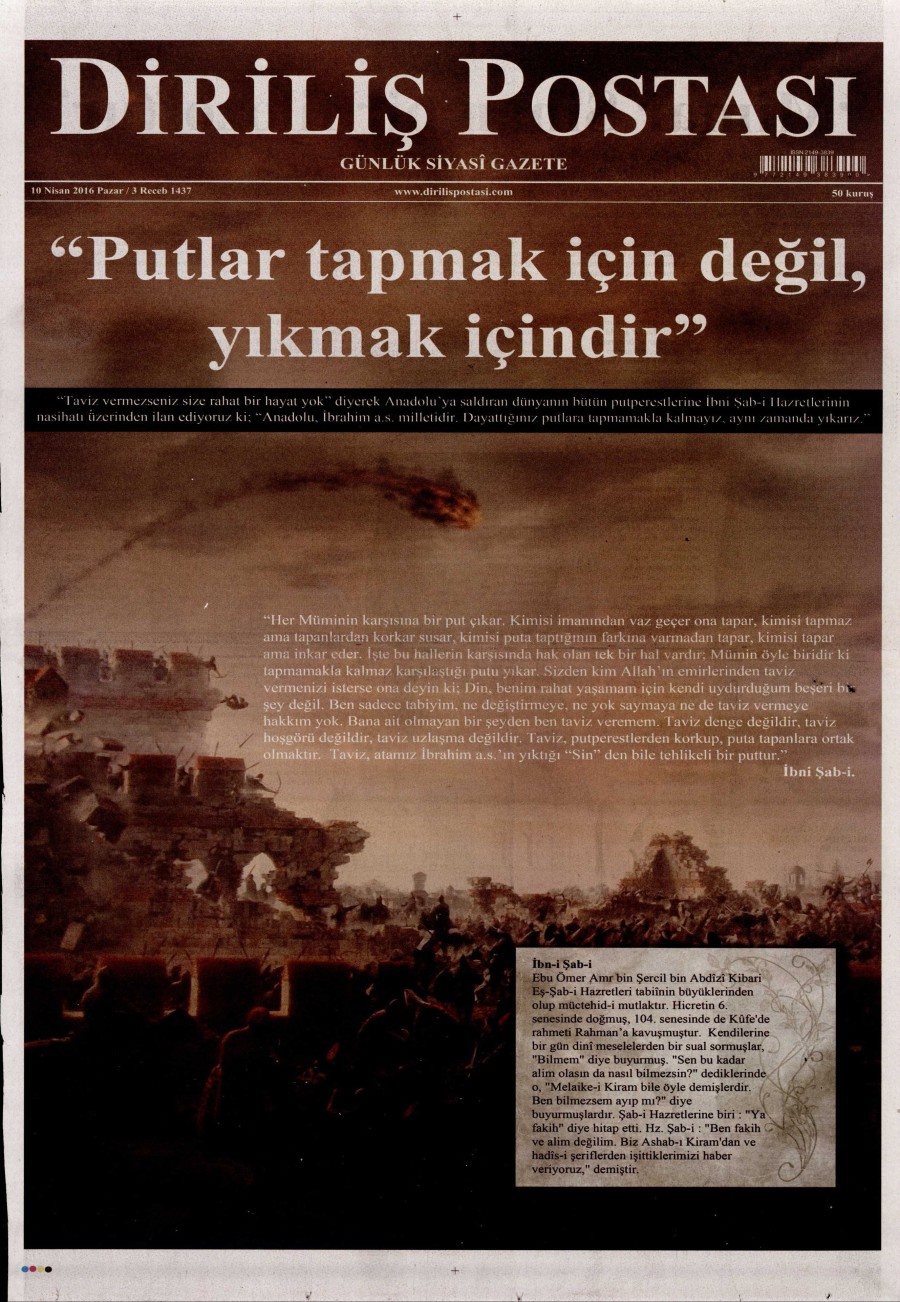 10 Nisan 2016 gazete manşetleri - 701