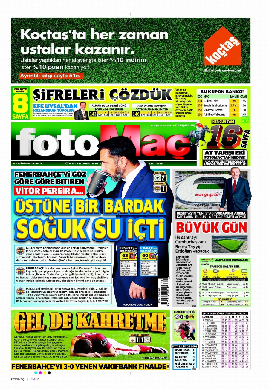 10 Nisan 2016 gazete manşetleri - 936