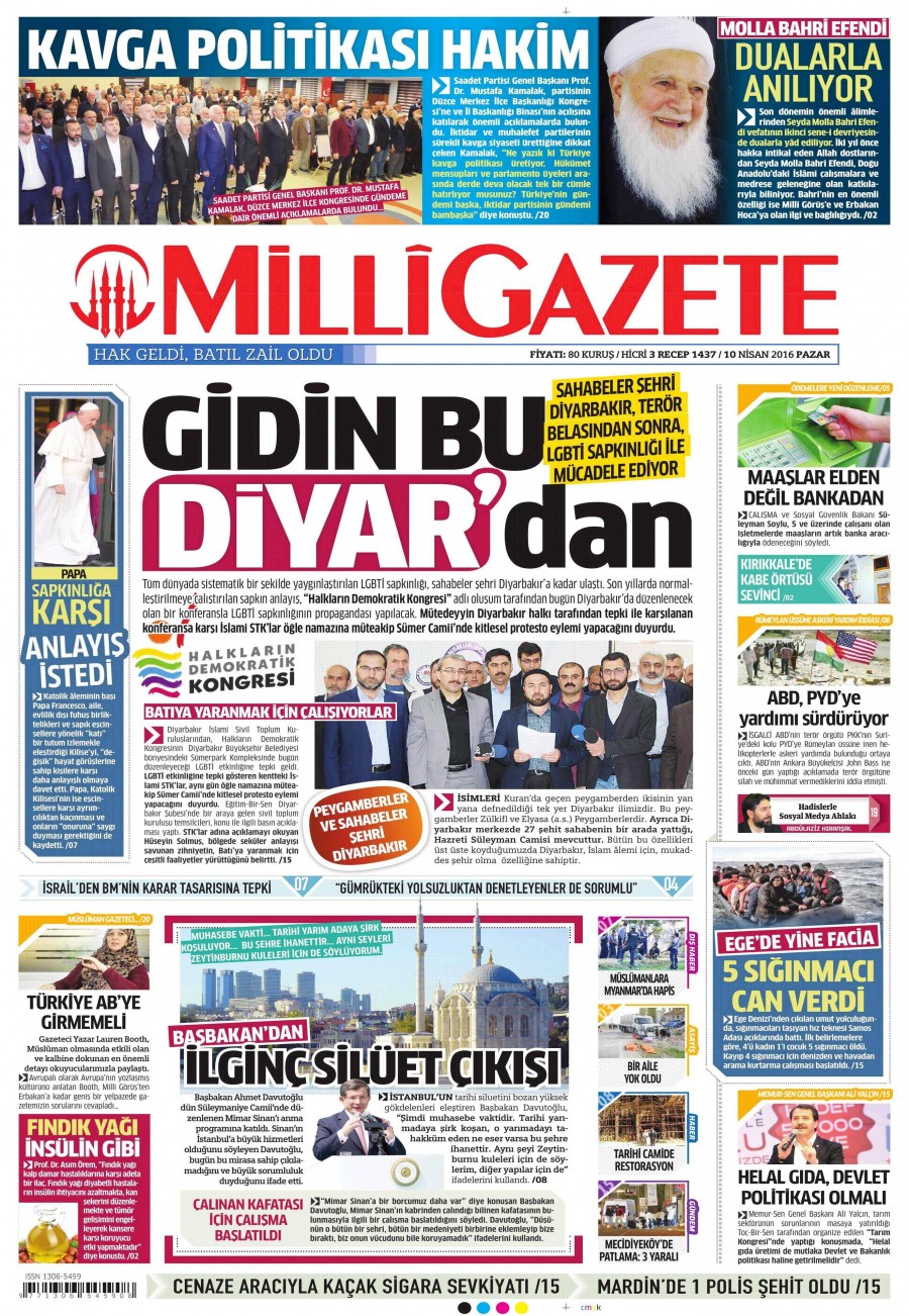 10 Nisan 2016 gazete manşetleri - 618