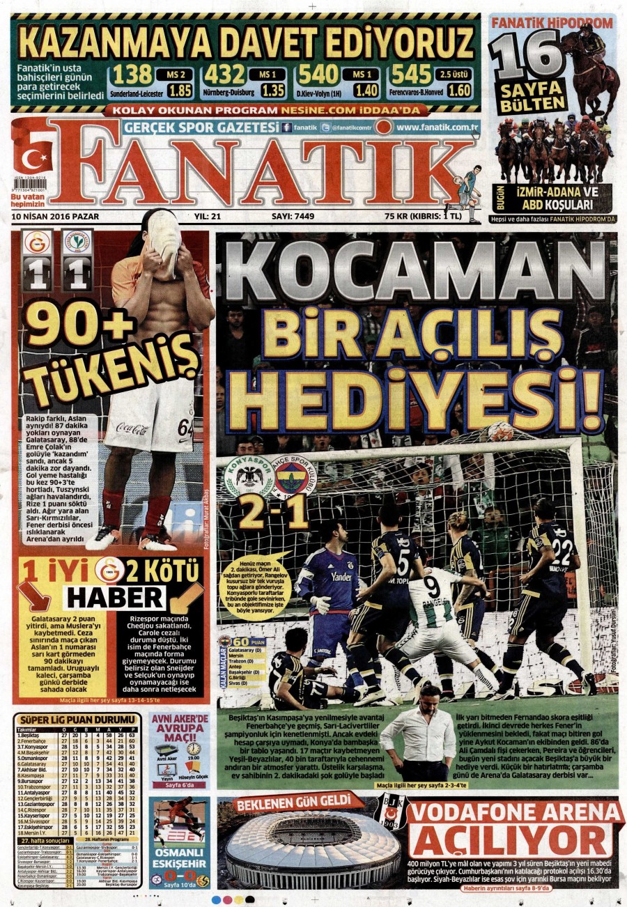 10 Nisan 2016 gazete manşetleri - 780