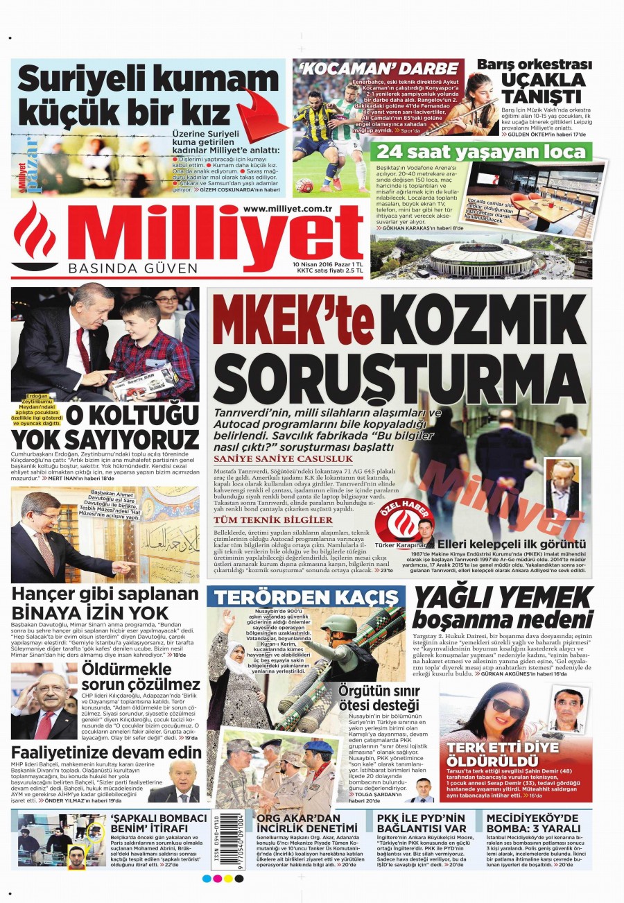 10 Nisan 2016 gazete manşetleri - 791