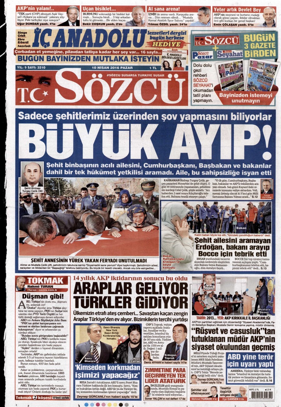 10 Nisan 2016 gazete manşetleri - 773