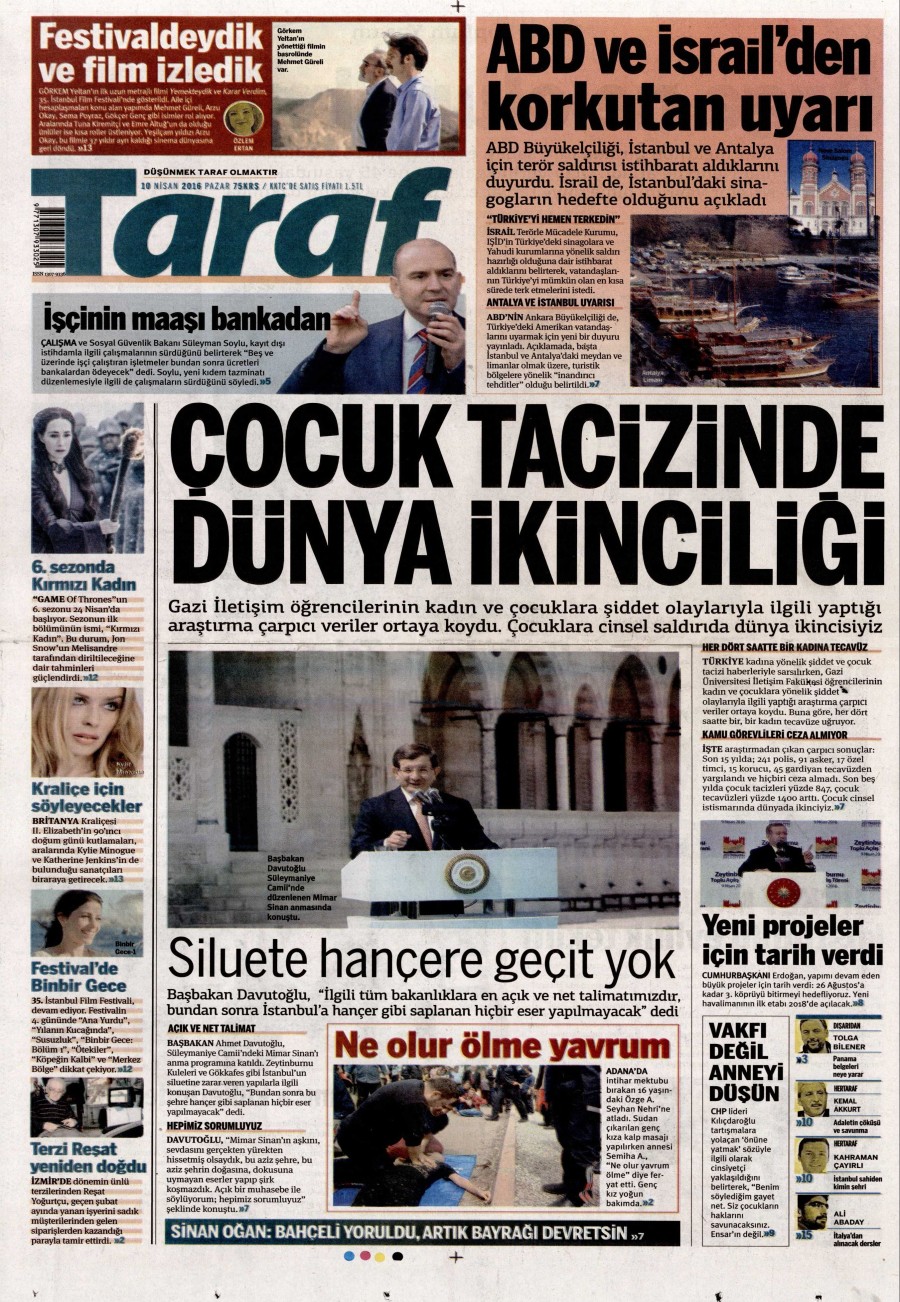 10 Nisan 2016 gazete manşetleri - 750