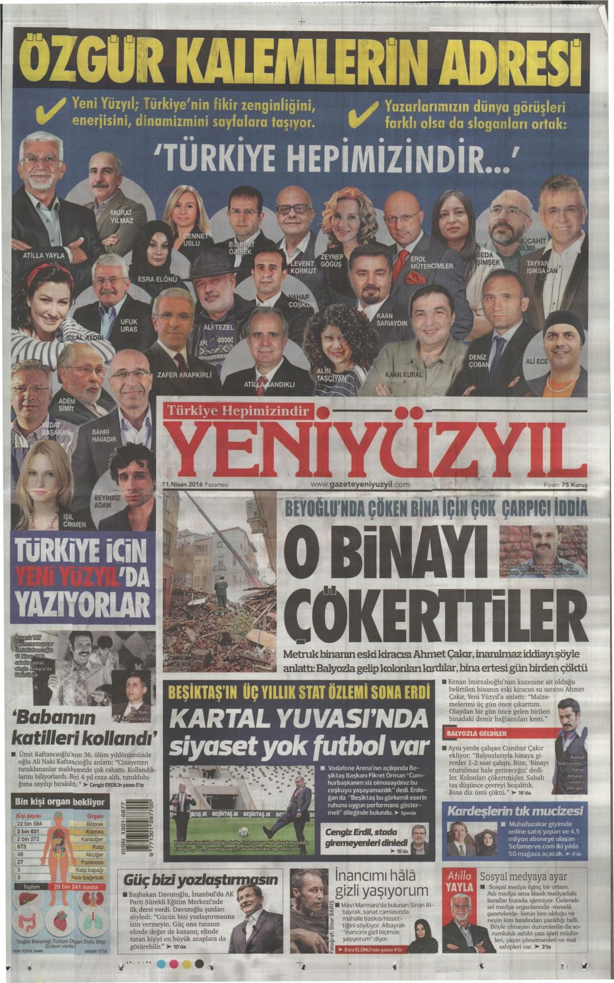 11 Nisan 2016 gazete manşetleri - 569