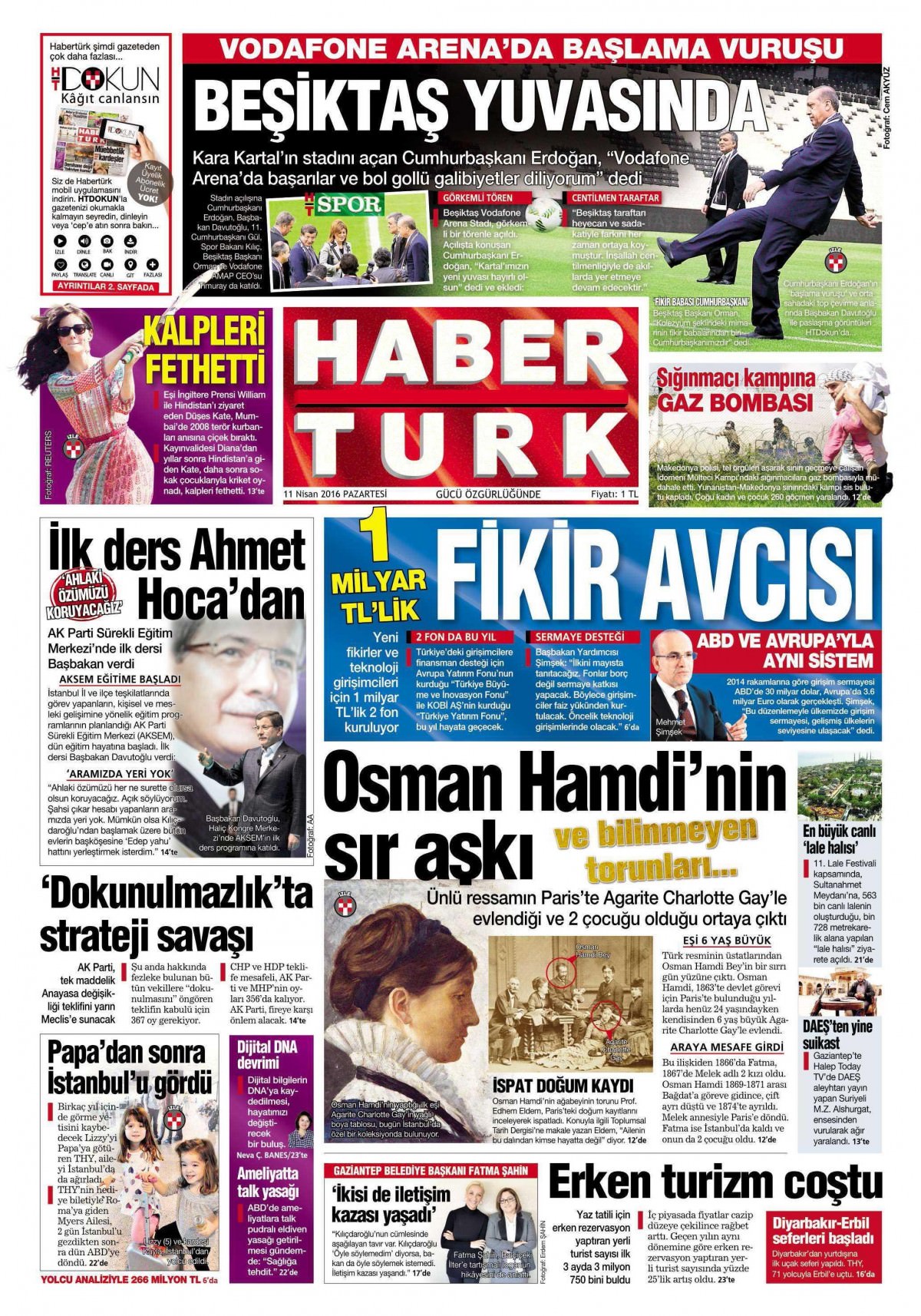 11 Nisan 2016 gazete manşetleri - 605