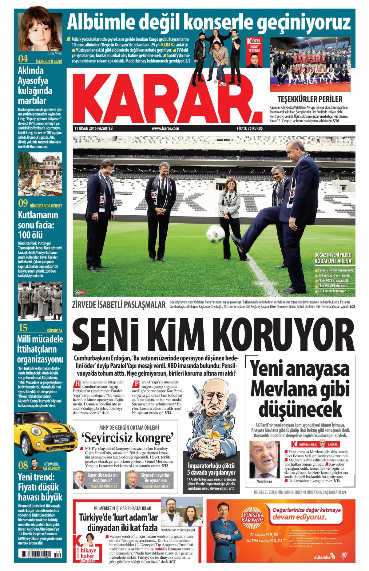 11 Nisan 2016 gazete manşetleri - 916