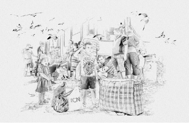 Tunuslu sanatçı mültecilerin dramını resmetti - 830