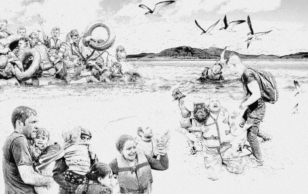 Tunuslu sanatçı mültecilerin dramını resmetti - 708