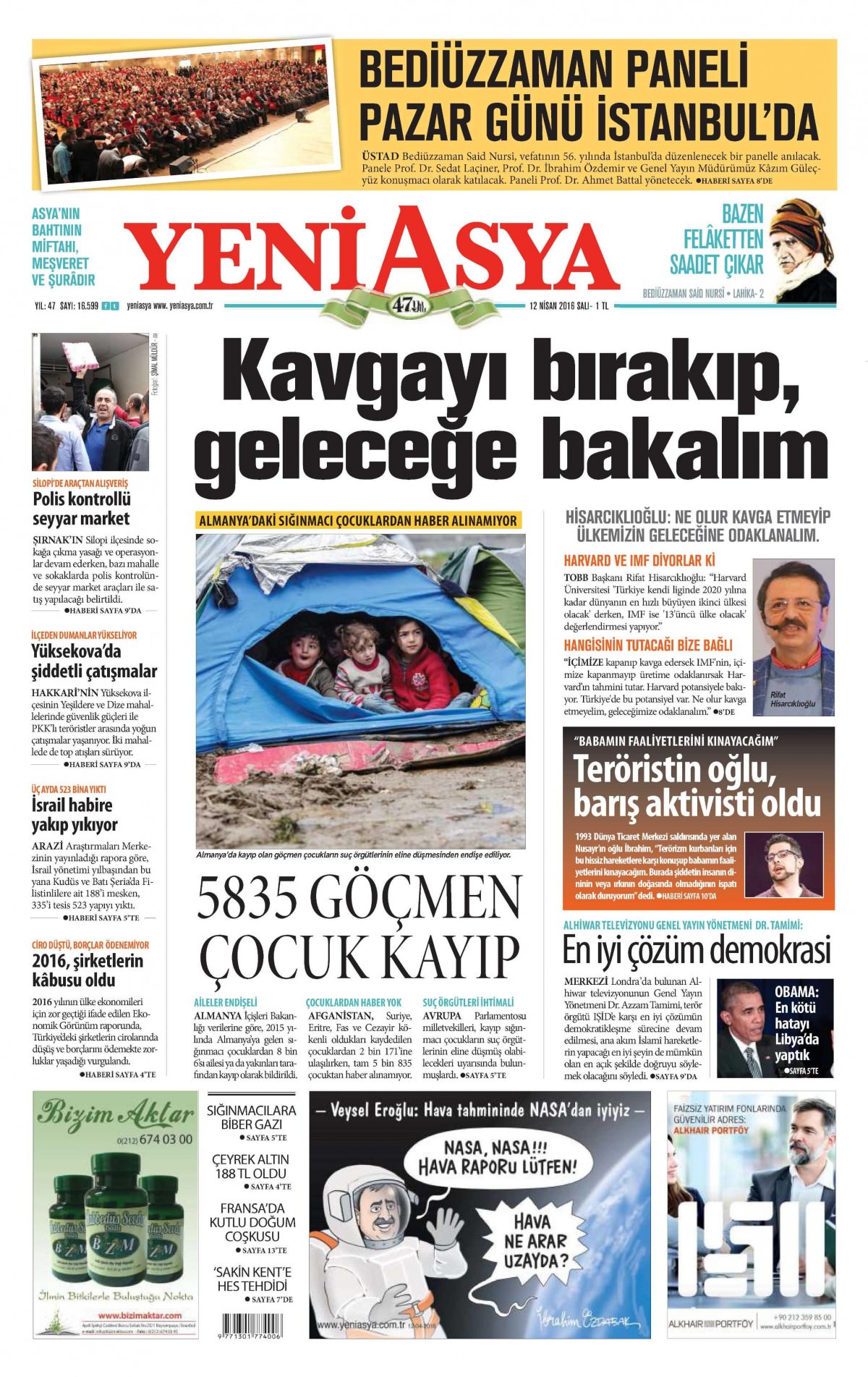 12 Nisan 2016 gazete manşetleri - 942