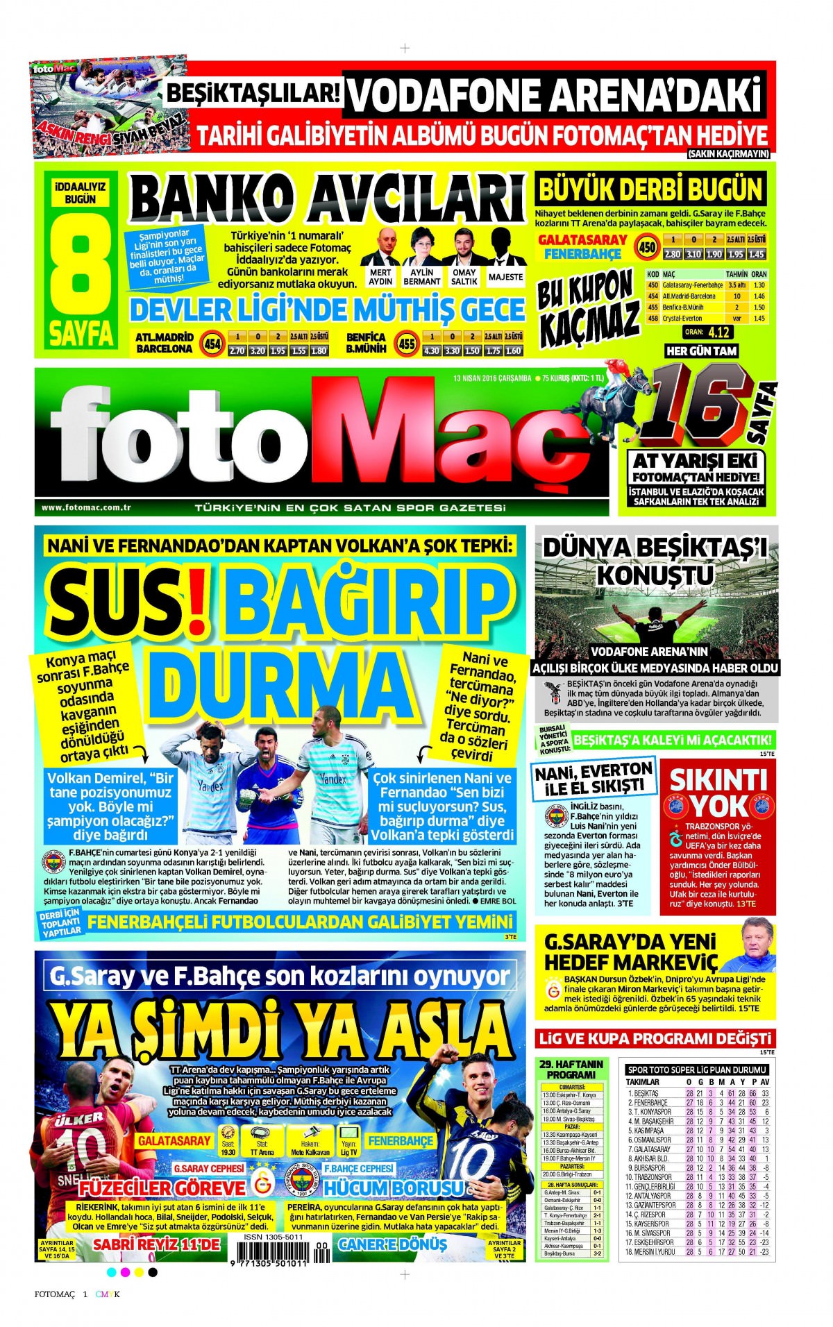 13 Nisan 2016 gazete manşetleri - 764