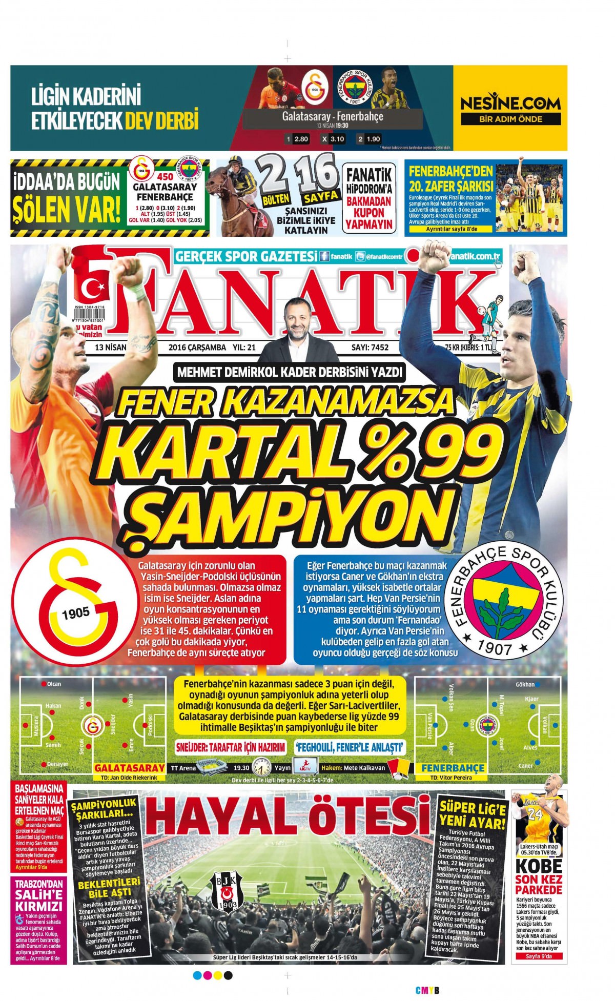 13 Nisan 2016 gazete manşetleri - 615