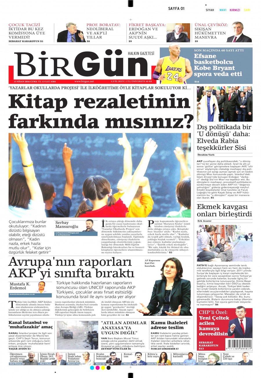 15 Nisan 2016 gazete manşetleri - 935