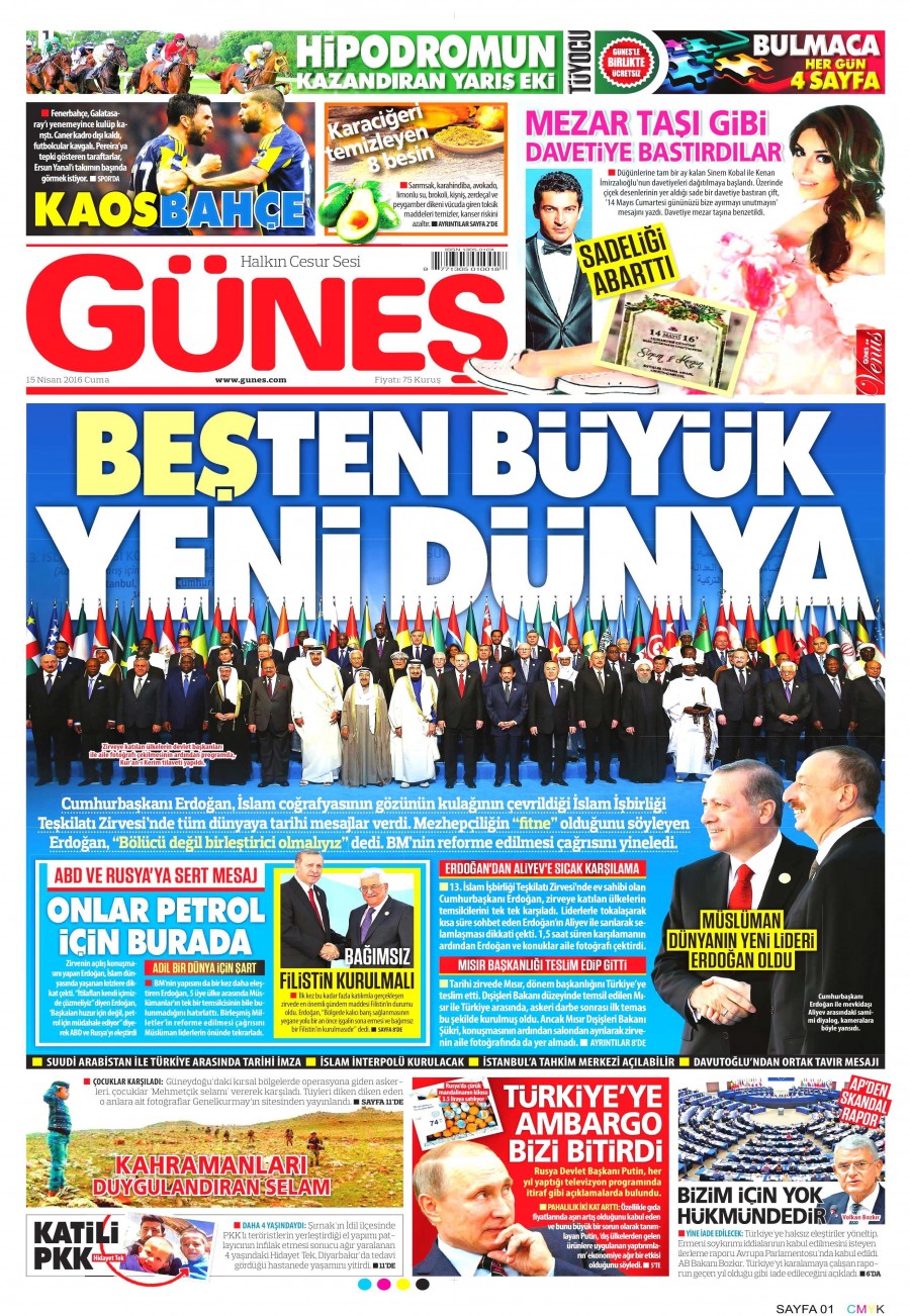 15 Nisan 2016 gazete manşetleri - 739
