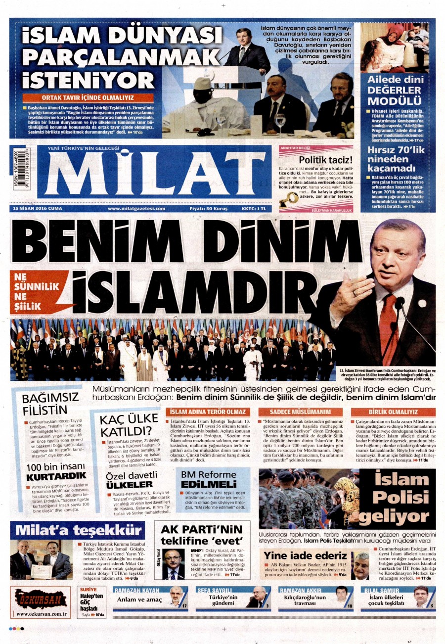 15 Nisan 2016 gazete manşetleri - 742