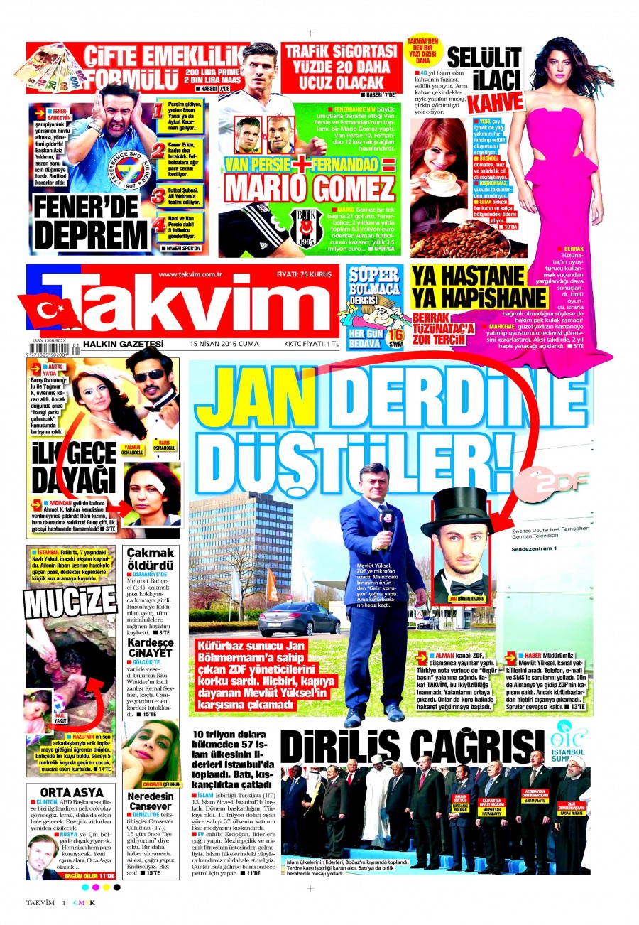 15 Nisan 2016 gazete manşetleri - 604