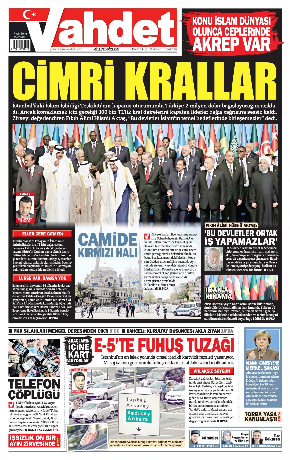 16 Nisan 2016 gazete manşetleri - 766