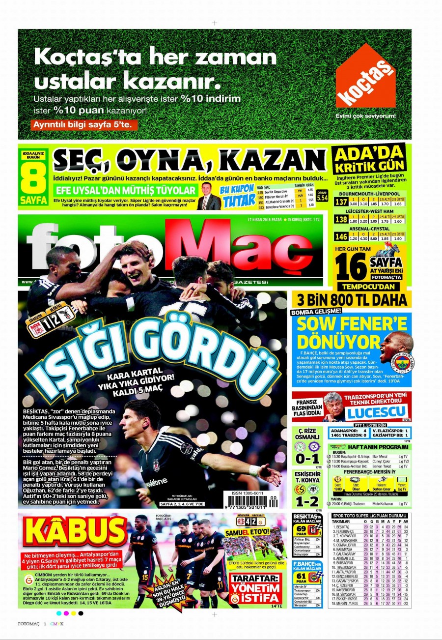 17 Nisan 2016 gazete manşetleri - 508