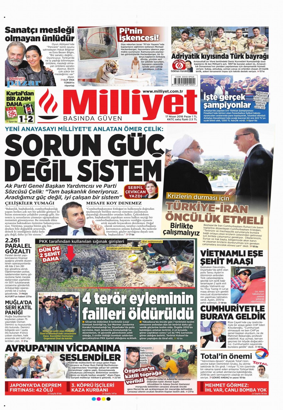 17 Nisan 2016 gazete manşetleri - 743