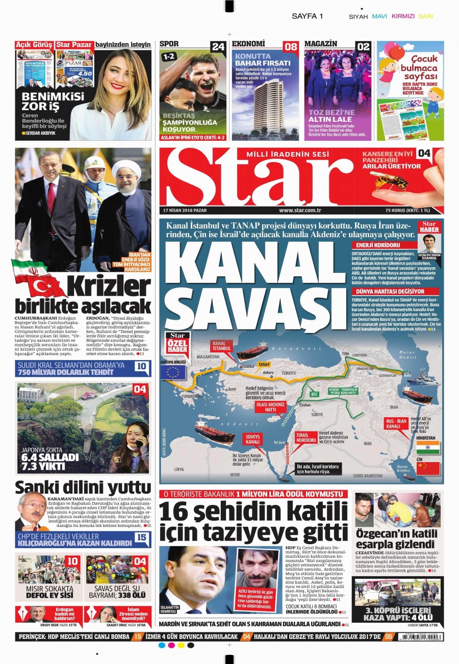 17 Nisan 2016 gazete manşetleri - 811