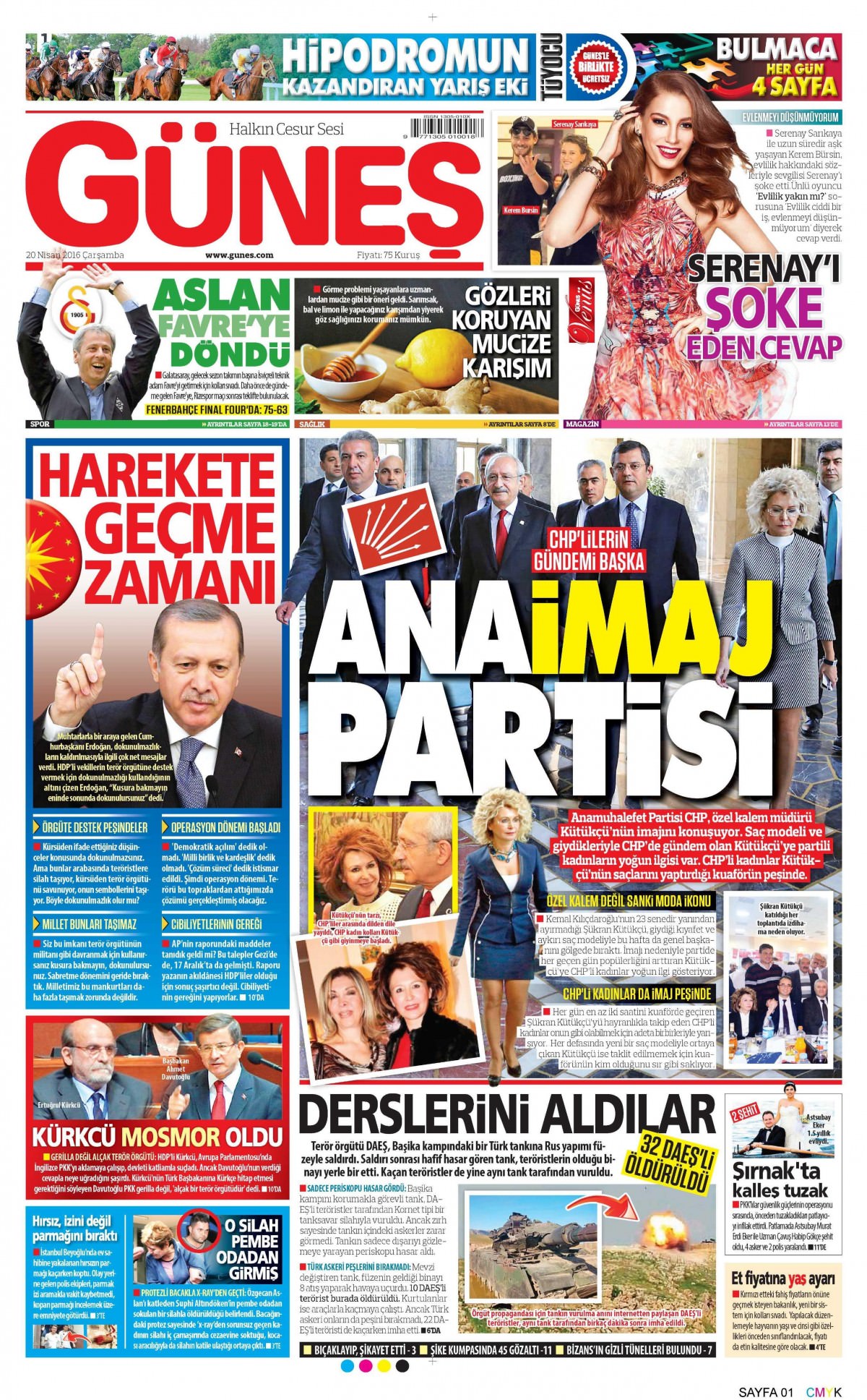 20 Nisan 2016 gazete manşetleri - 923