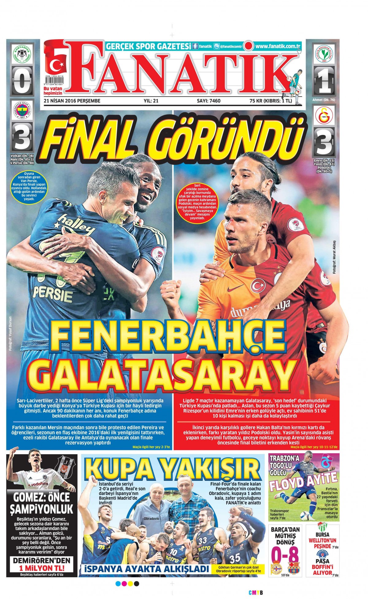 21 Nisan 2016 gazete manşetleri - 759