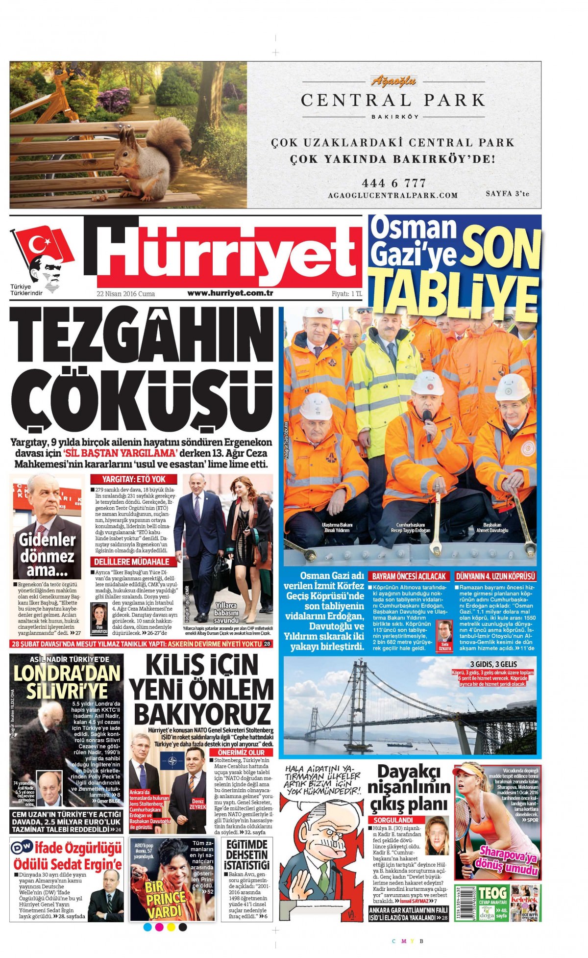 22 Nisan 2016 gazete manşetleri - 26