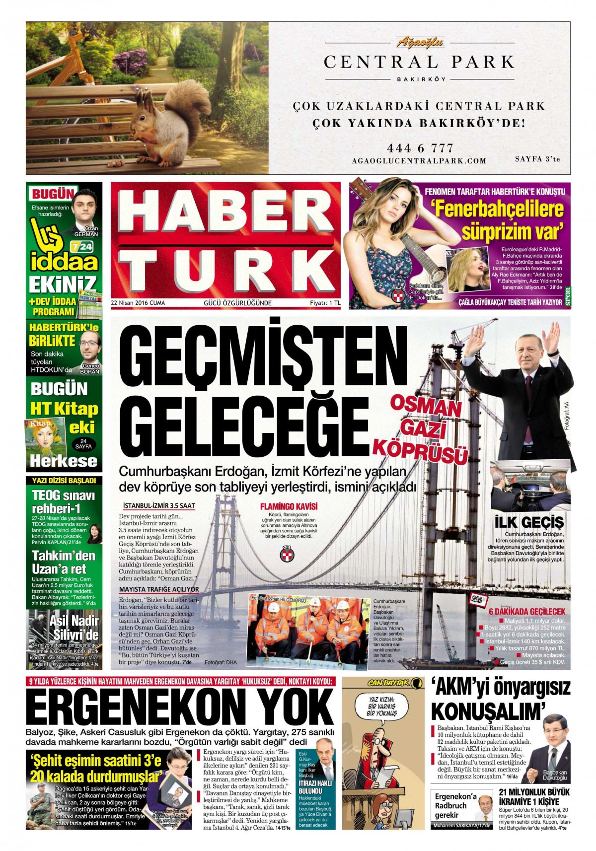 22 Nisan 2016 gazete manşetleri - 15