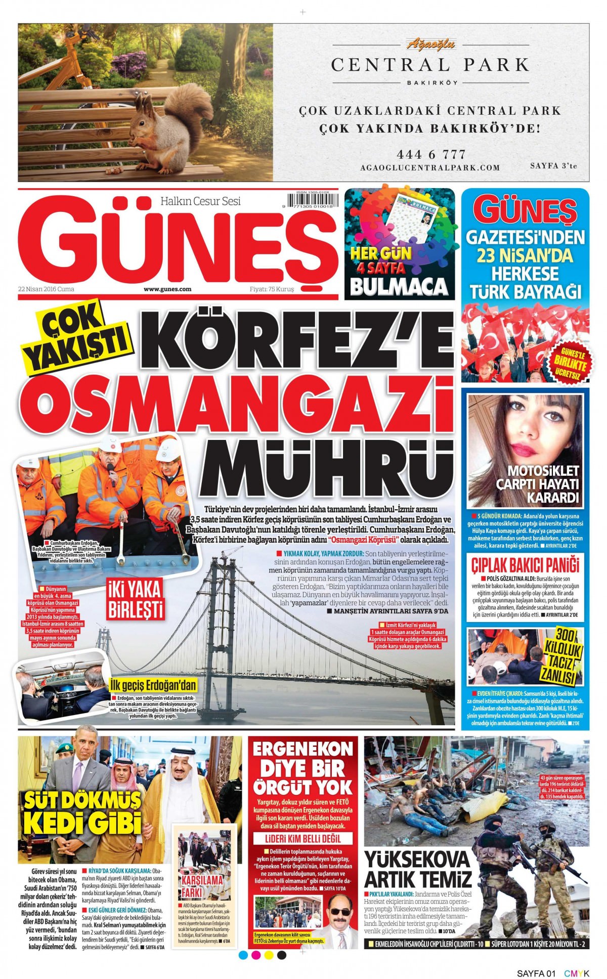 22 Nisan 2016 gazete manşetleri - 8