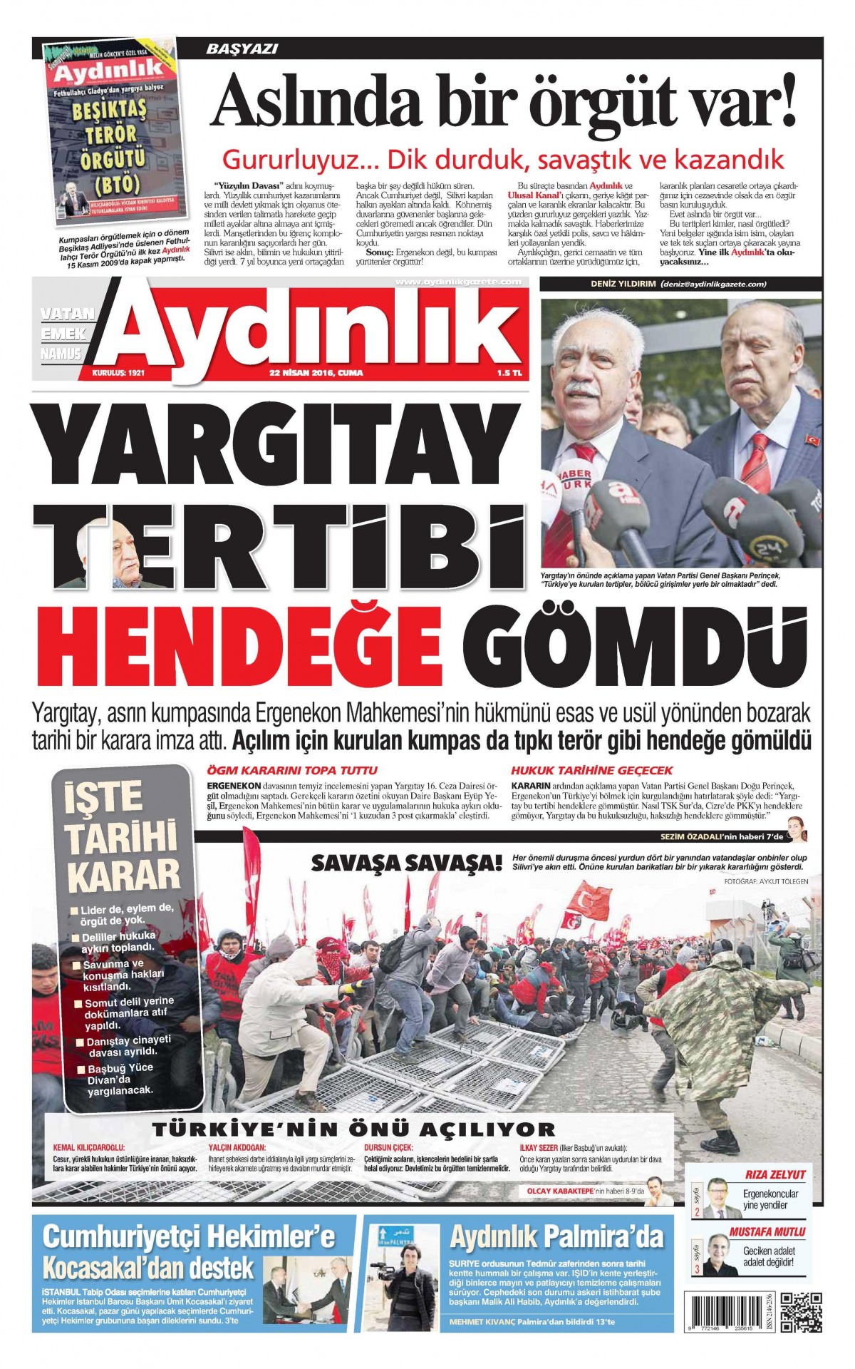 22 Nisan 2016 gazete manşetleri - 13