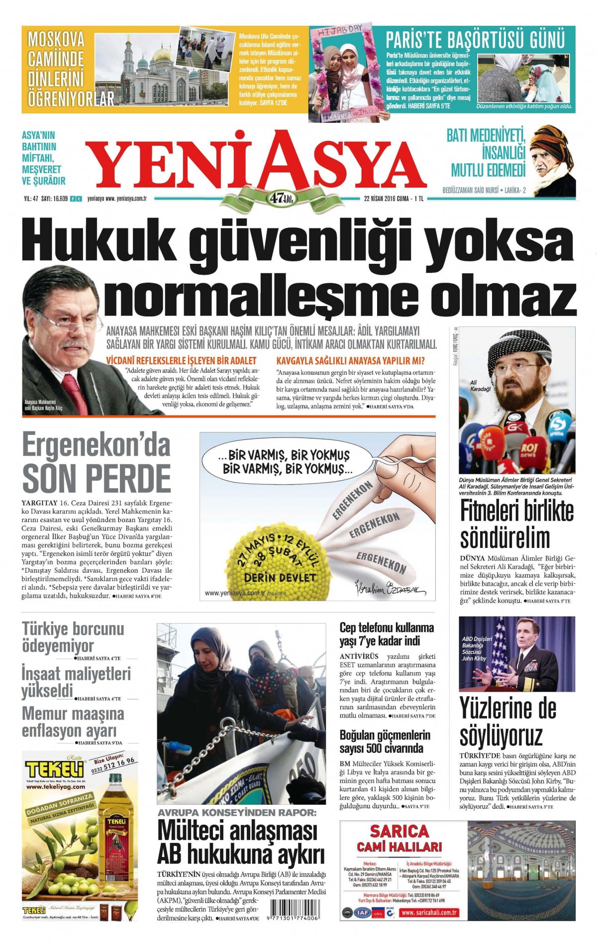 22 Nisan 2016 gazete manşetleri - 4