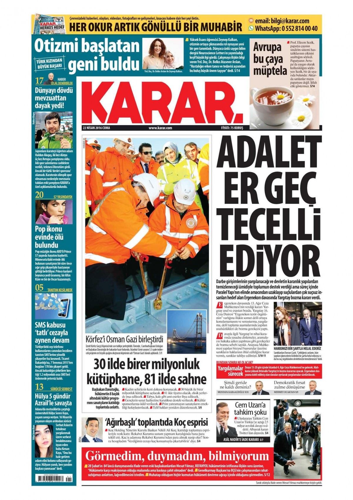 22 Nisan 2016 gazete manşetleri - 5