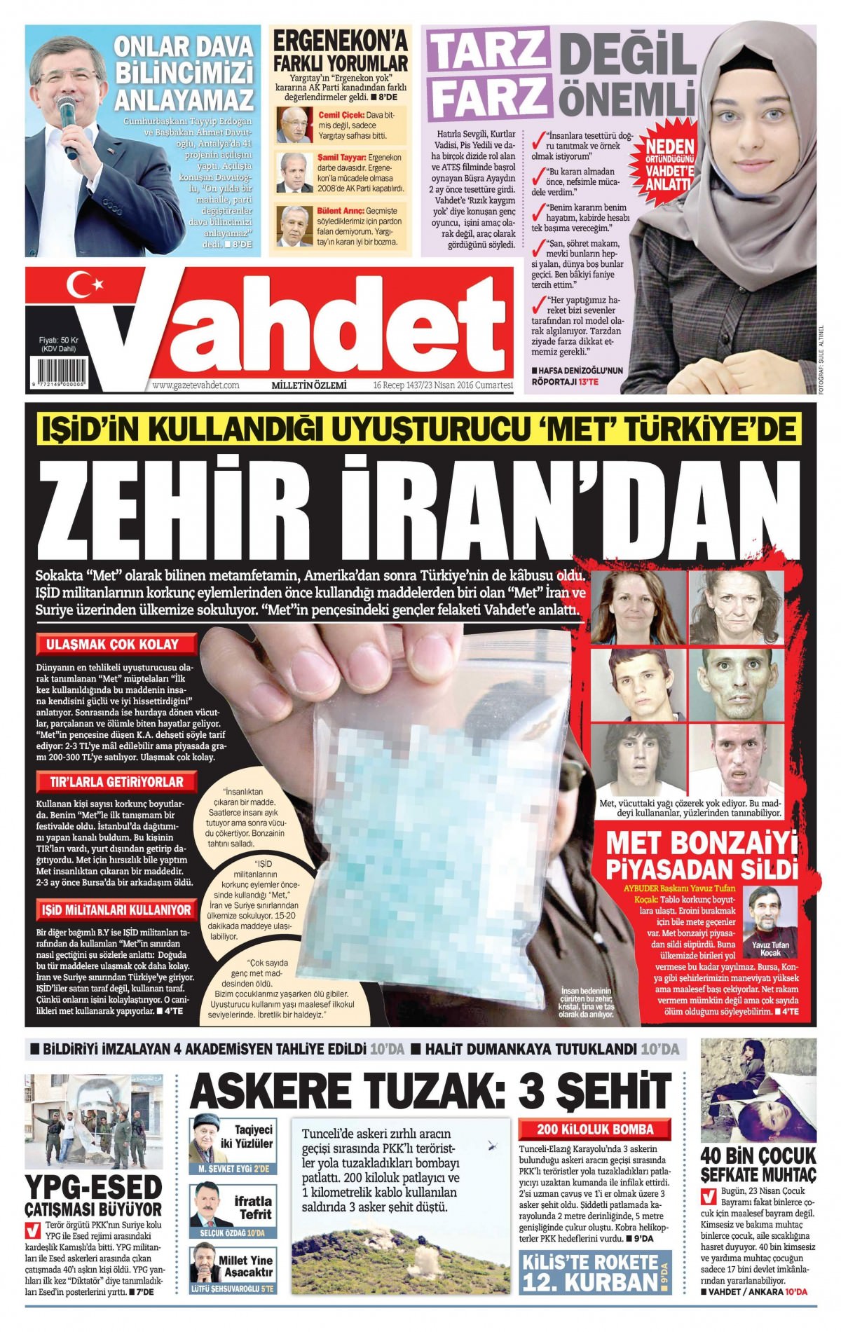 23 Nisan 2016 gazete manşetleri - 22