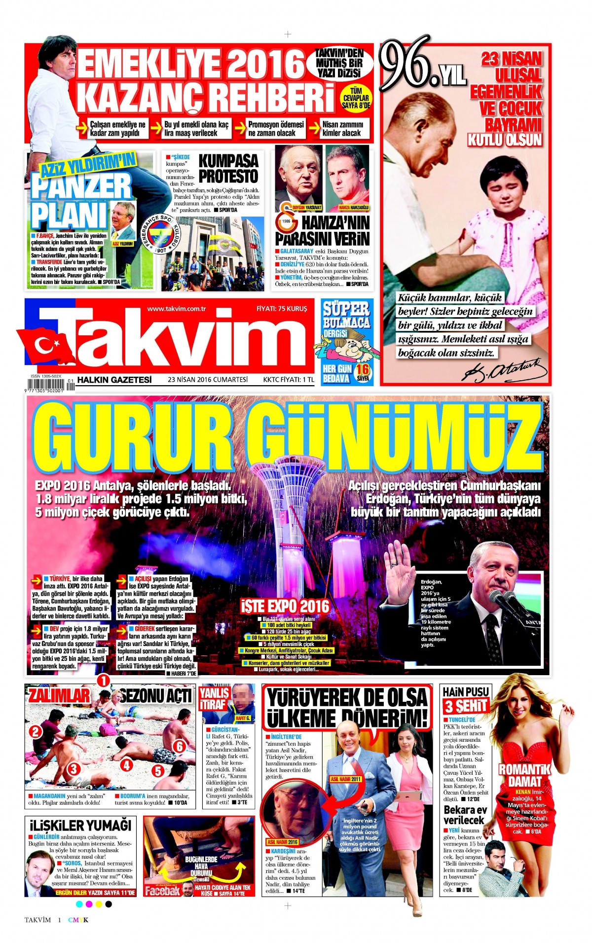 23 Nisan 2016 gazete manşetleri - 6