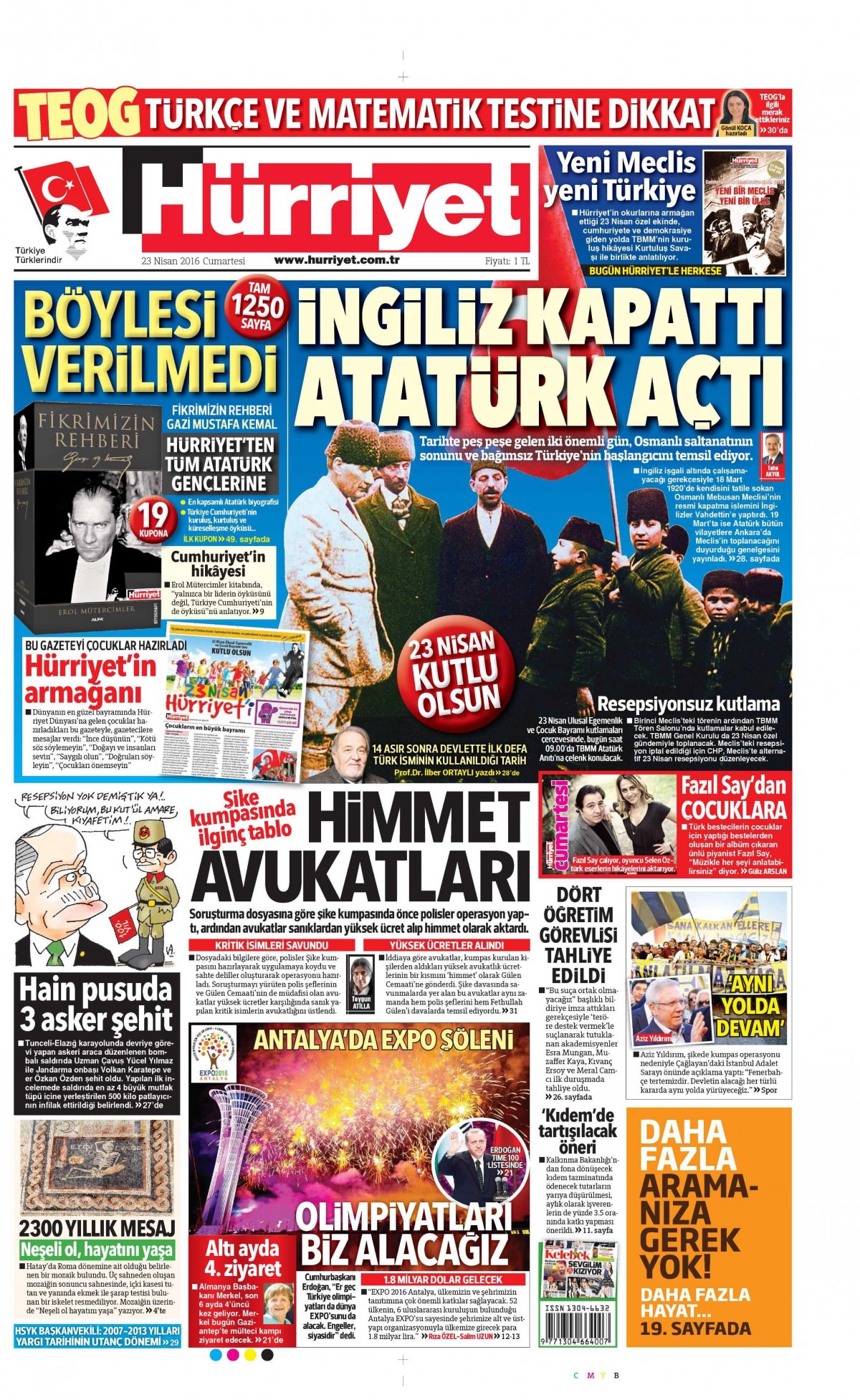 23 Nisan 2016 gazete manşetleri - 27