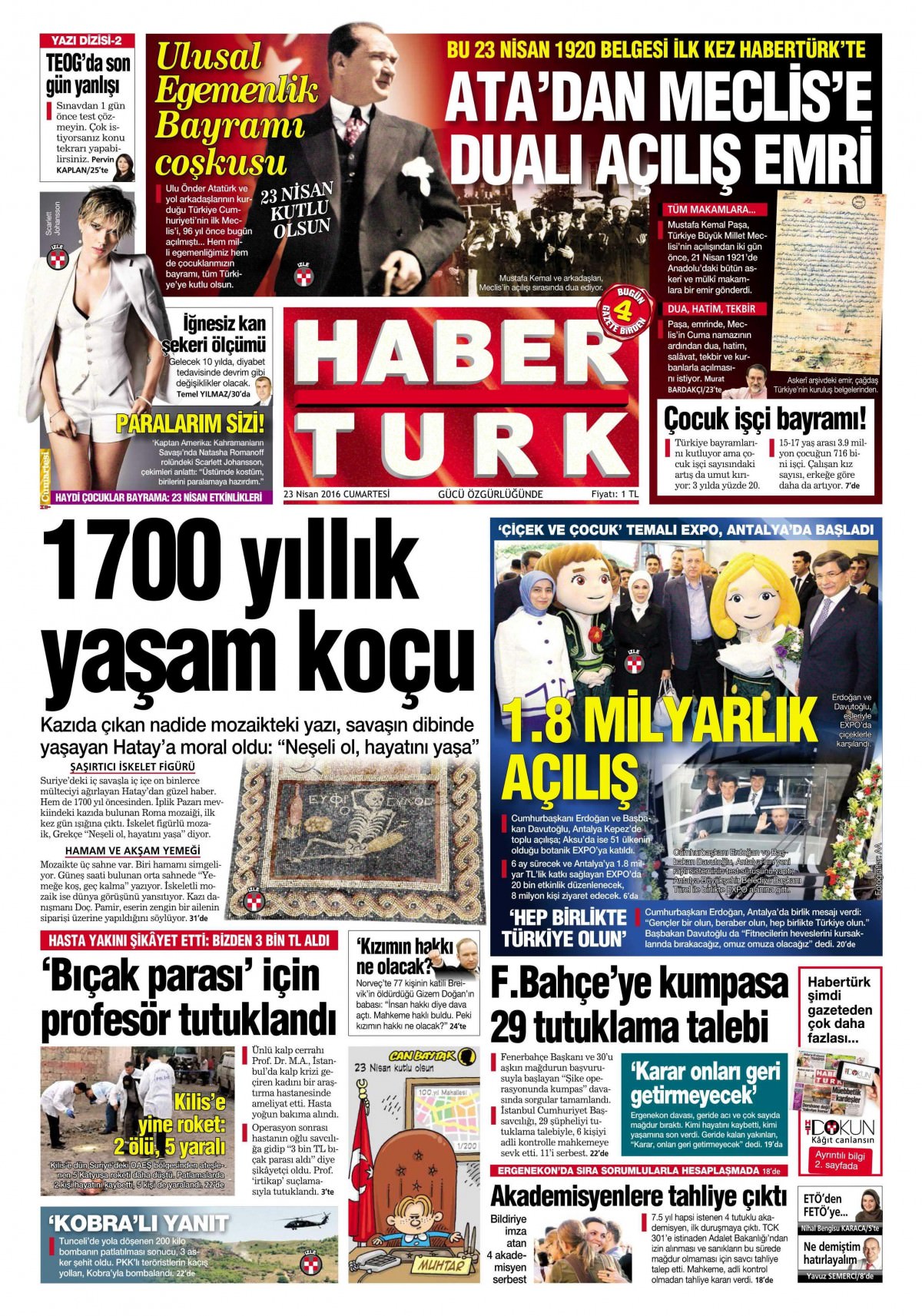 23 Nisan 2016 gazete manşetleri - 10