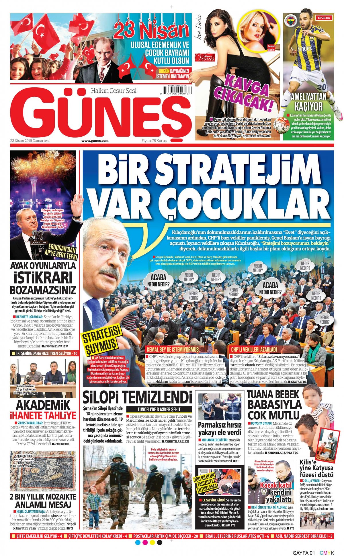 23 Nisan 2016 gazete manşetleri - 15