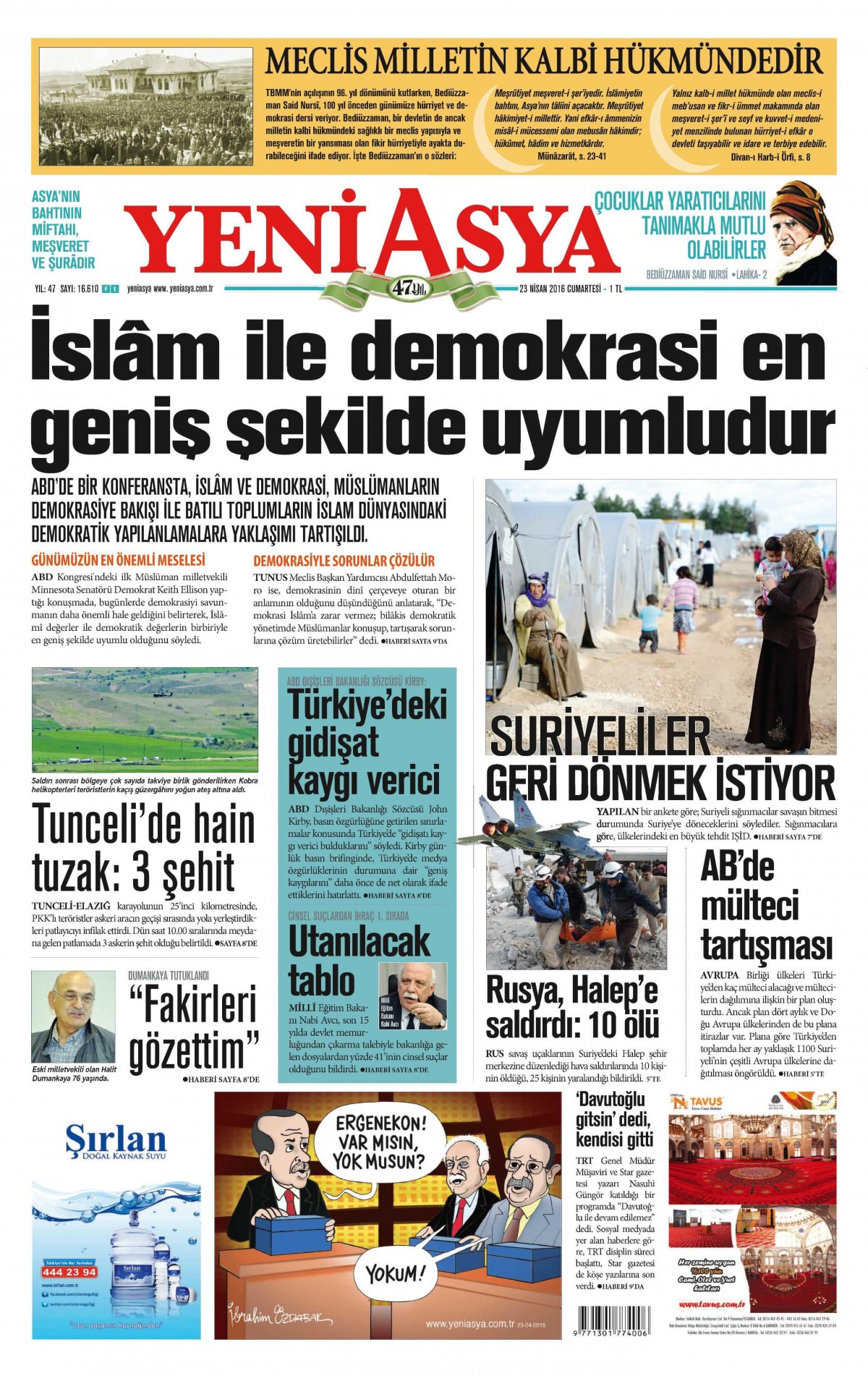 23 Nisan 2016 gazete manşetleri - 4